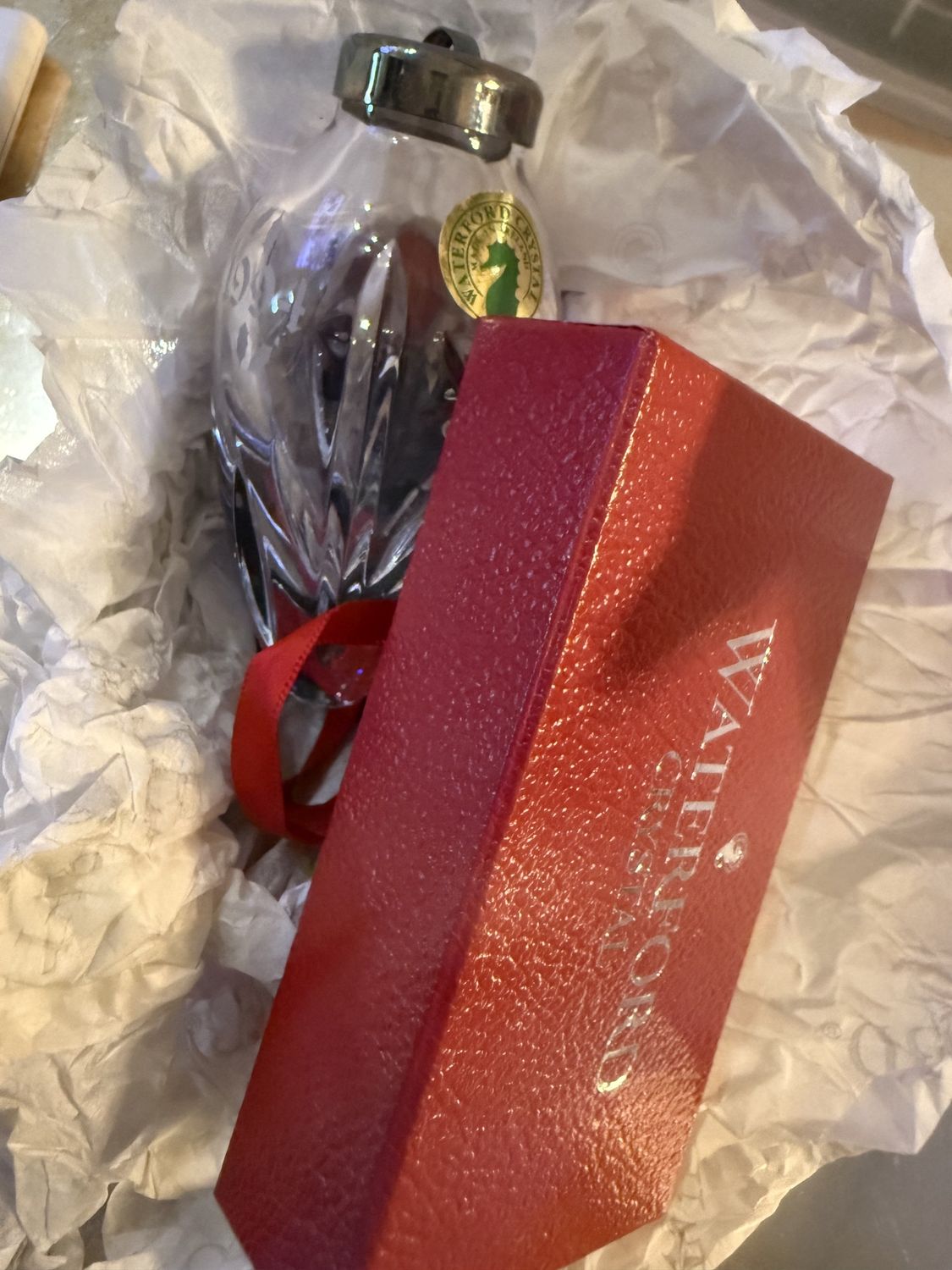 Baccarat Crystal Christmas Ornament Original Packaging