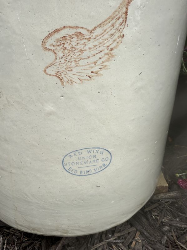 10 Gallon Red Wing Stoneware Crock