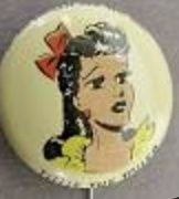 Pep Metal Button Kellogg&#39;s Tillie the Toiler