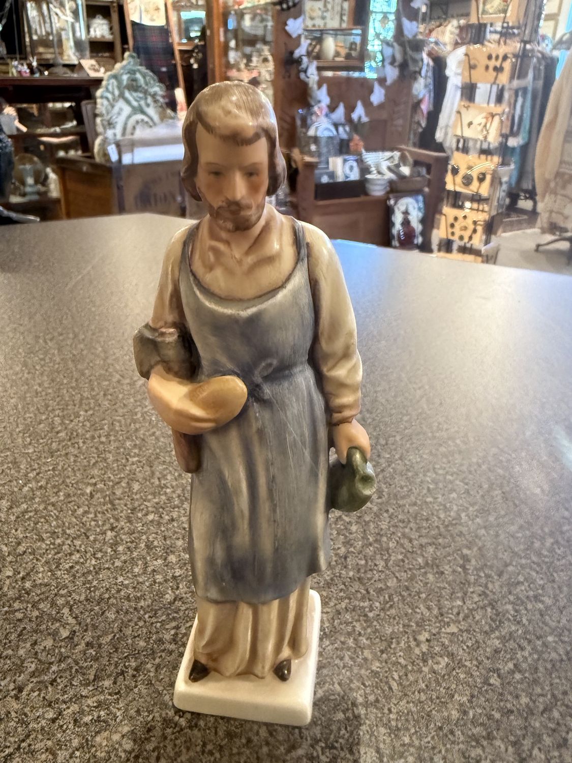 Vintage Goebel Saint Joseph Figurine w/ Bread &amp; Jug TMK-3 mark Sacrart