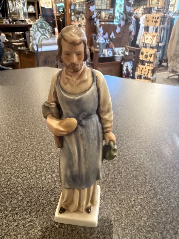 Vintage Goebel Saint Joseph Figurine w/ Bread &amp; Jug TMK-3 mark Sacrart