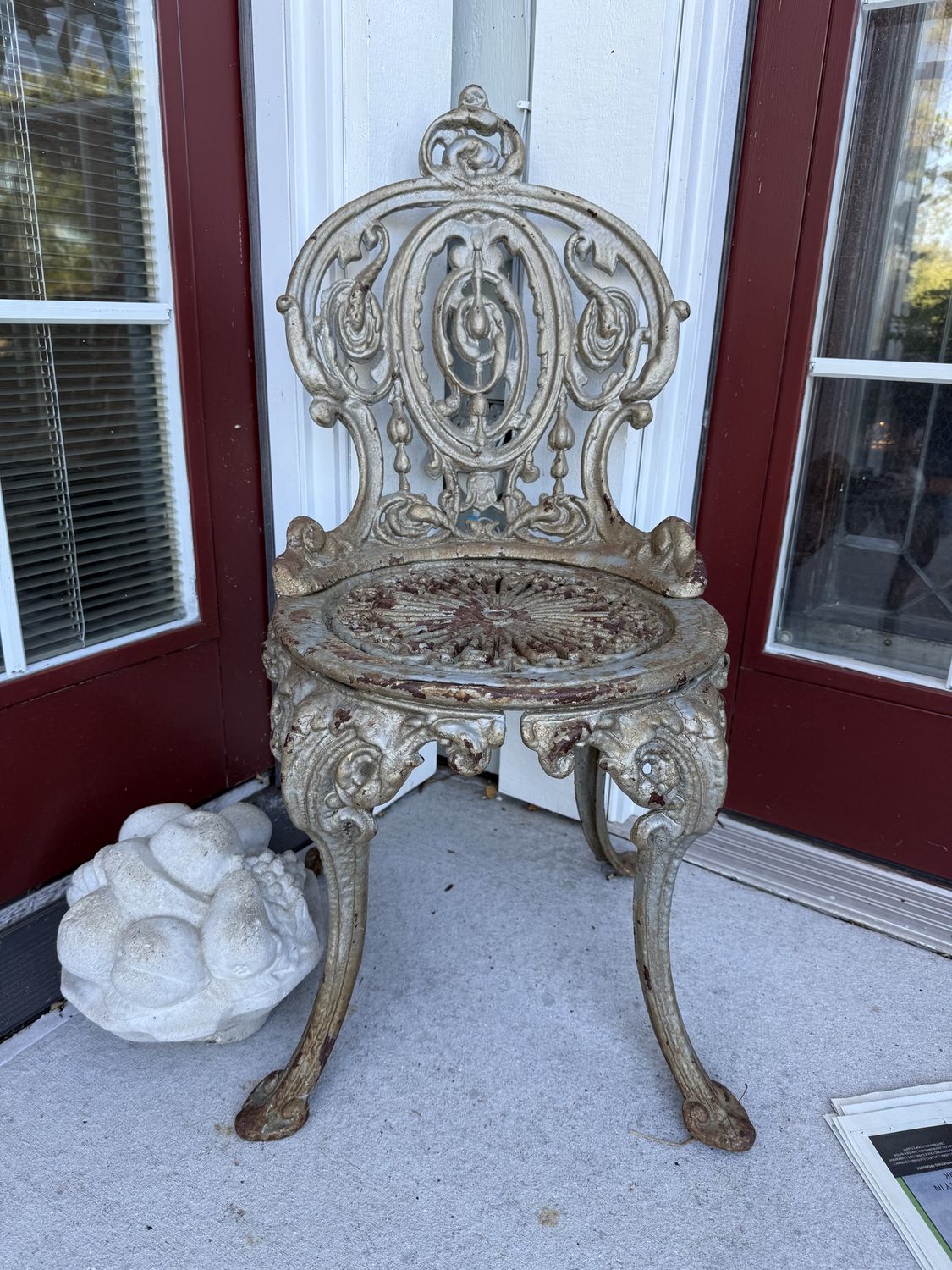 Antique Hart Furniture Iron Garden Chair