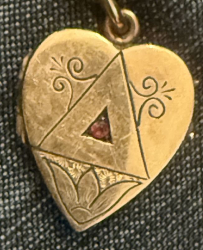 Victorian Gold and Gold Filled Chain with Heart Locket