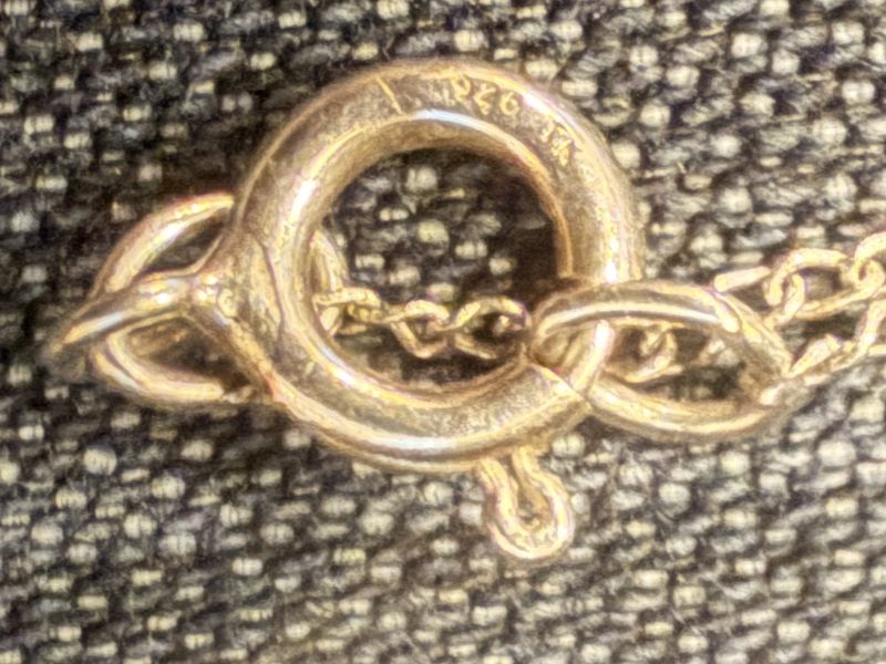 Fine 925 Silver 925 Chain with Small 925 Cross