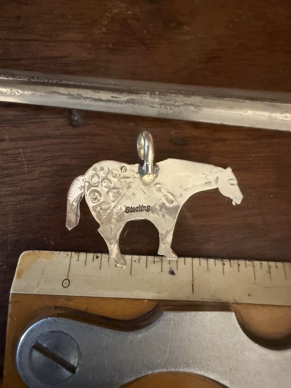 Sterling and Turquoise Horse Pendant