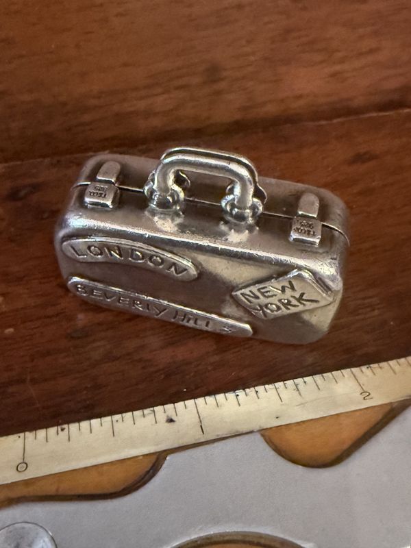 Tiffany &amp; Co. Phillipines Travel Trunk Sterling Pill Box Trinket