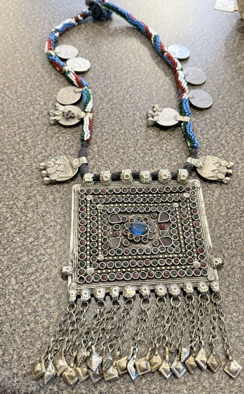 Tribal Necklace Metal Pakistan Coins Beads