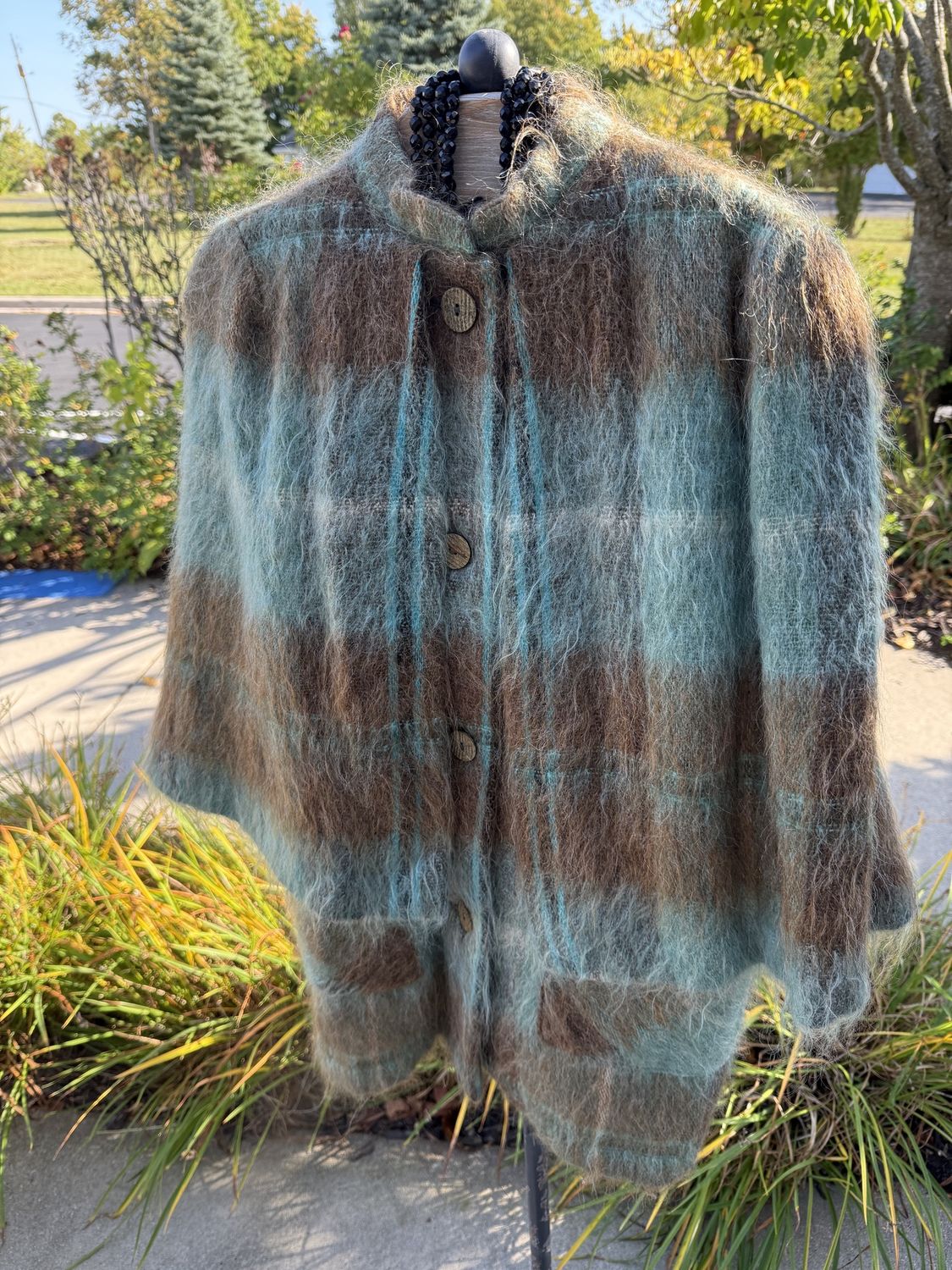 Mod Mohair/Wool Andrew Stewart Scotland Caped Jacket