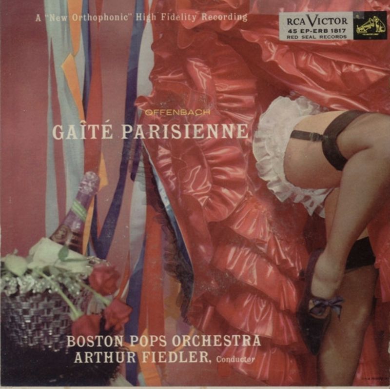 Metal 45 RPM 7 Inch Vinyl Record Adaptor in RCA  2 Record Set Offenbach Gaite&#39; Parisienne In original Sleeve with Metal Record Player Spindle  Holder