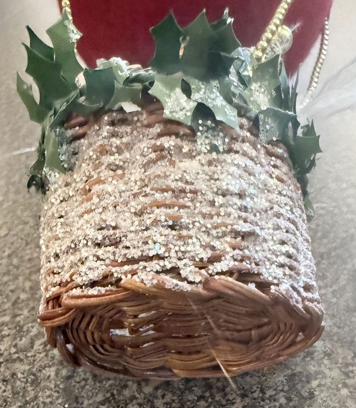 Vintage Bethany Lowe Santa in a Hot Air Balloon Hanging Decoration