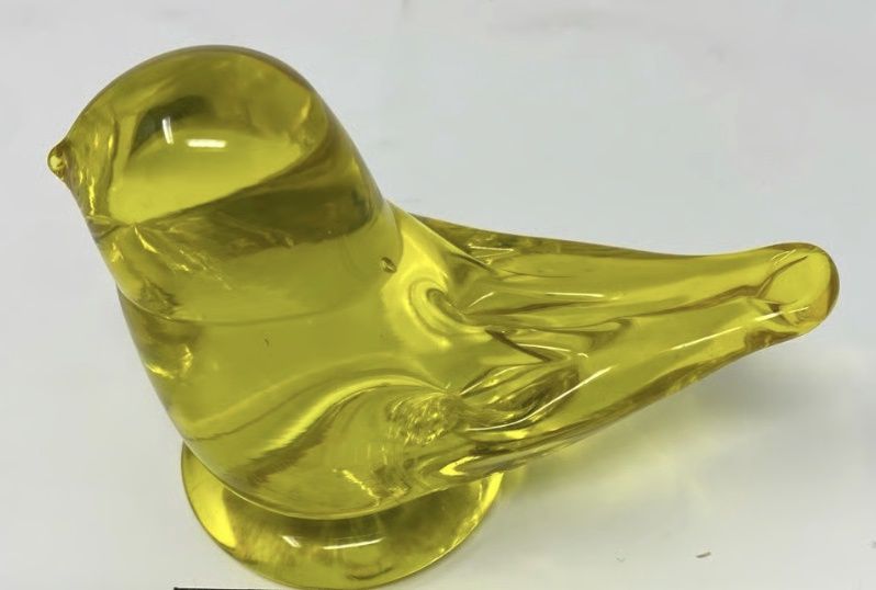 Ward 1960s Yellow Glass Bird