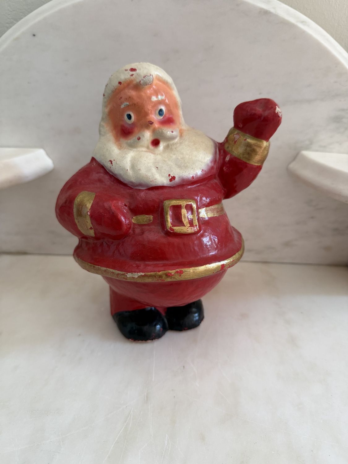 Vintage Paper Mache Santa Fight the Power Stance :)