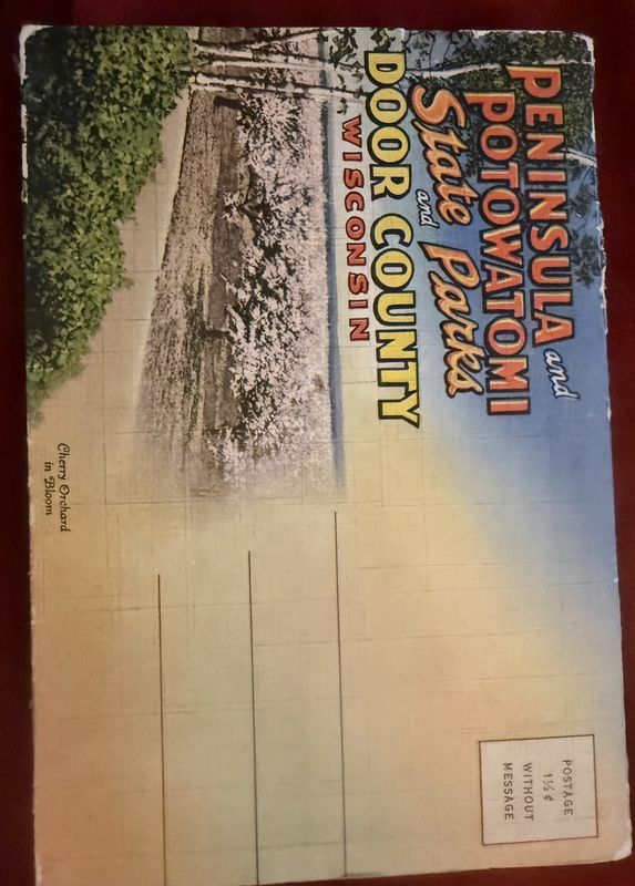 E.A. Bishop Antique Photo Fold Out Packet with 19 Photos and Information on Door County