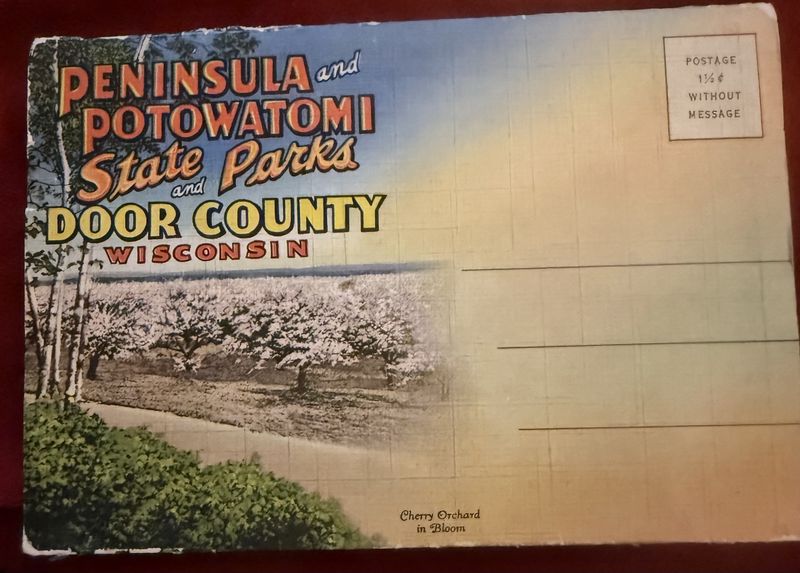 E.A. Bishop Antique Photo Fold Out Packet with 19 Photos and Information on Door County