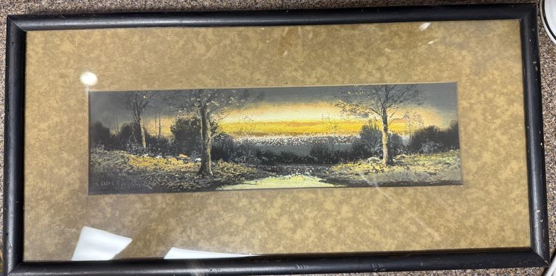 Signed Gunderson original Landscape Autumn Sunset Small size Horizontal