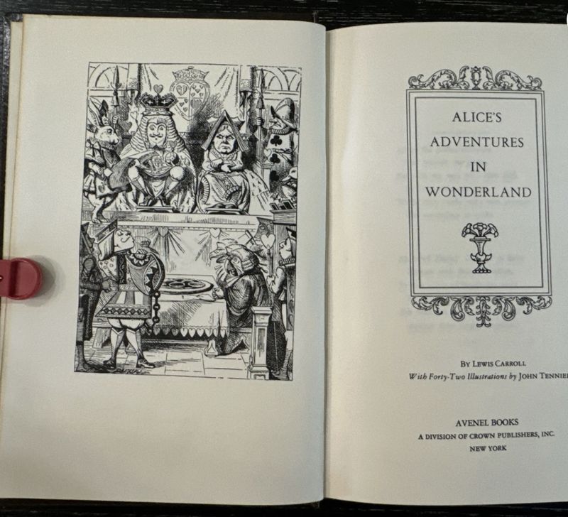 Alice's Adventures in Wonderland Avenel Books w/42 Illustrations