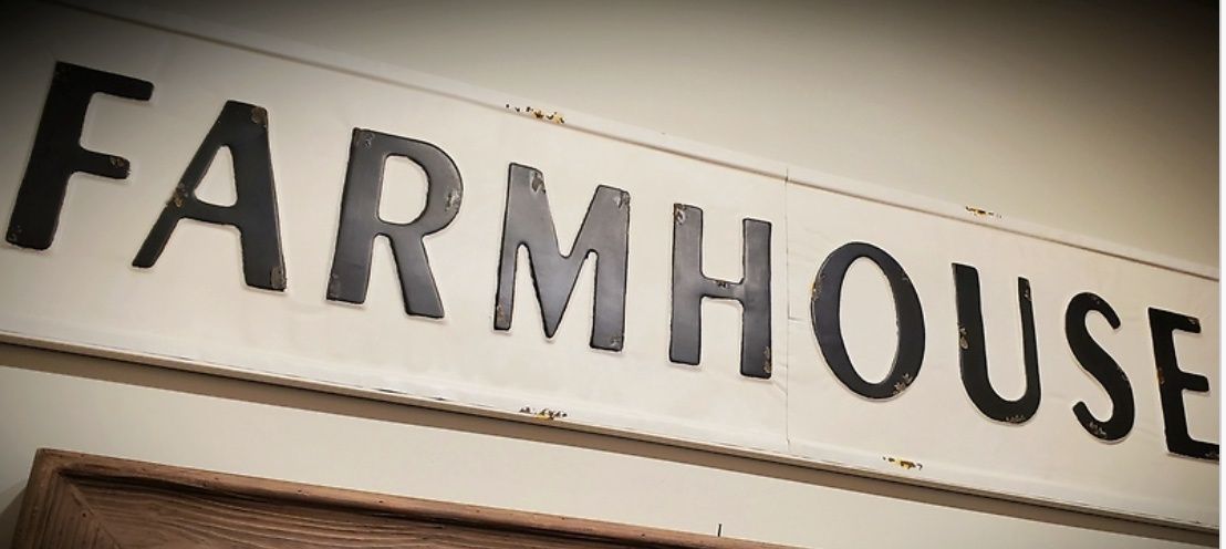 **NEW** Large Enamelled &quot;Farmhouse&quot; Sign