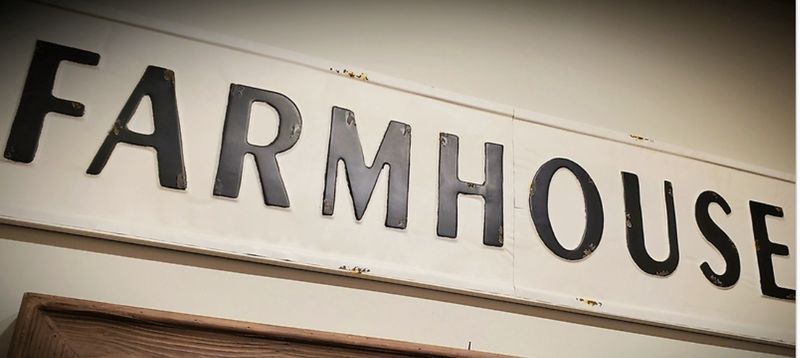 **NEW** Large Enamelled &quot;Farmhouse&quot; Sign