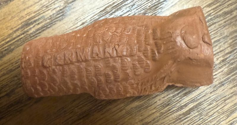 Miniature Terra Cotta Owl Marked Germany