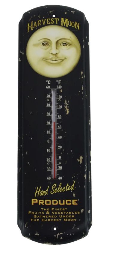 NEW Primitive Ad Harvest Moon Produce Indoor/Outdoor Thermometer
