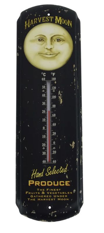 NEW Primitive Ad Harvest Moon Produce Indoor/Outdoor Thermometer