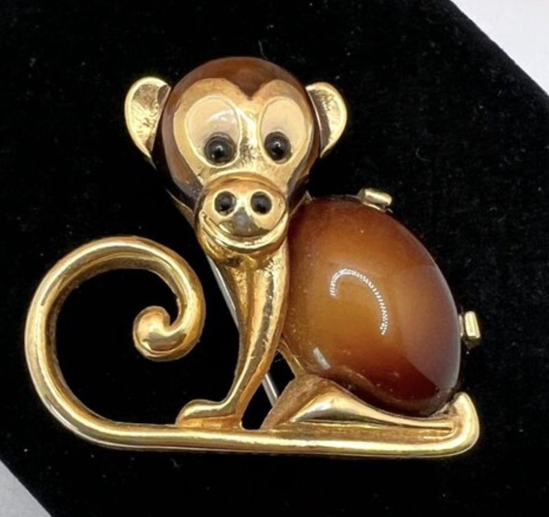 Jomaz Jelly Belly Monkey Brooch