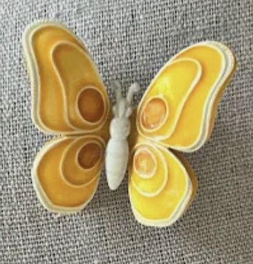 Mid-Century West Germany Enamelled Butterfly Brooch