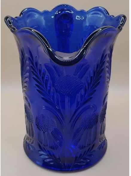 Vintage Mosser Inverted Thistle Pattern Glass Pitcher