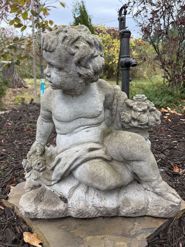 EACH Cement Angel and Cherub Garden Statuary CHOICE