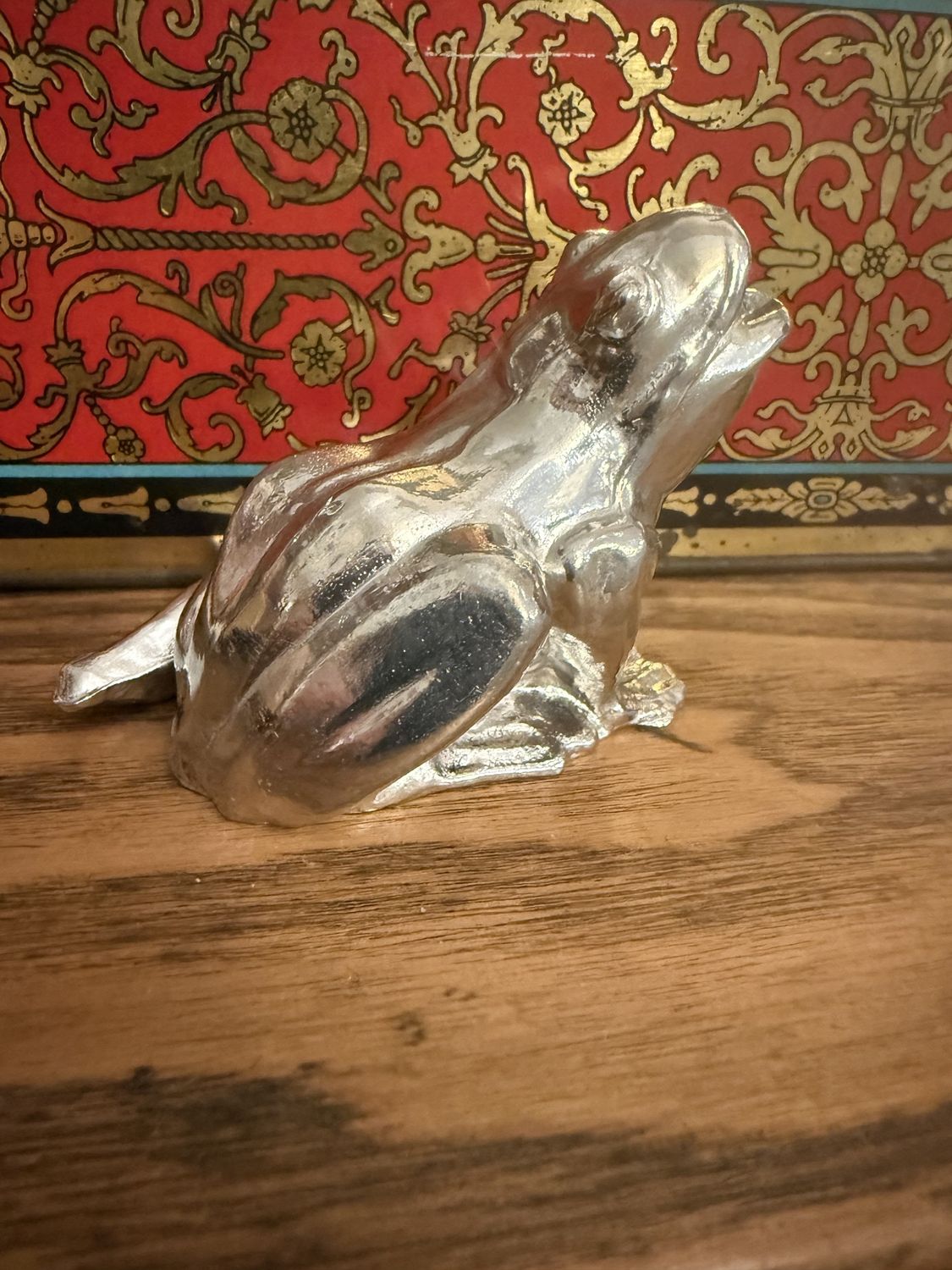 Silver Plated Frog Flower Frog (Is that redundant?)