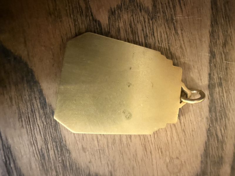 Antique Brass 1940 1st Medal pendant Nike Winged Victory