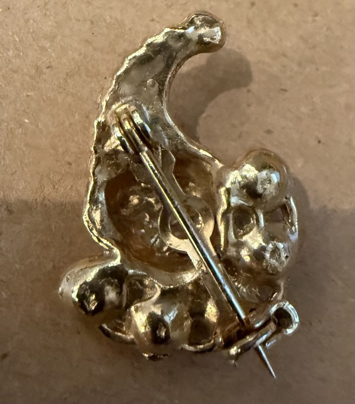 Vintage Clown Rhinestone Scatter Pin