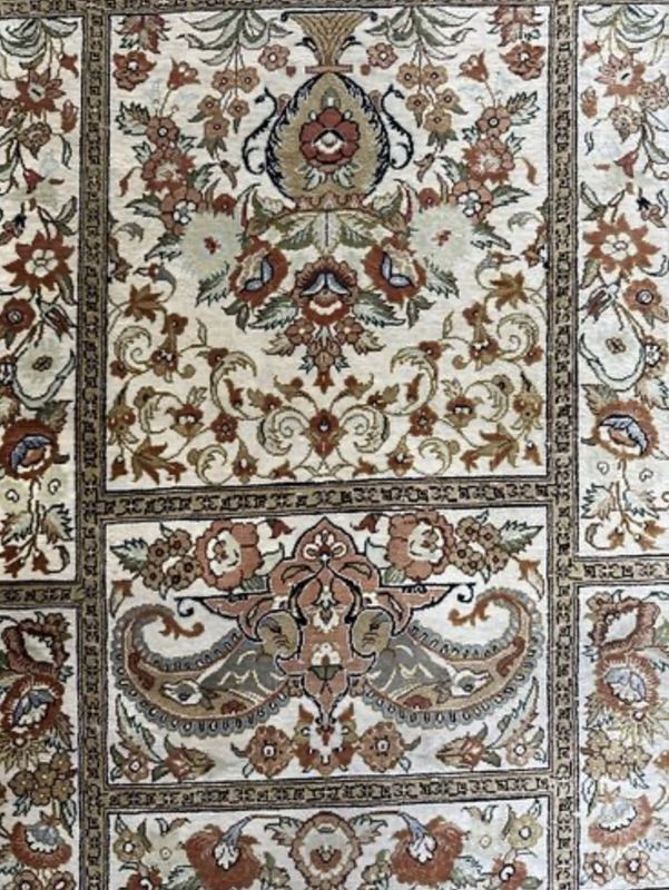 Silk Isfahan Rug/Mat Silk on silk Persian Isfahan