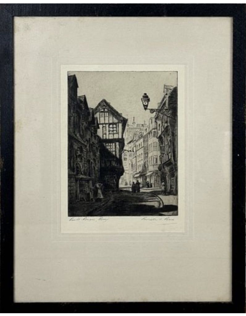 Russell Reeve  signed engraving of Joan of Arc&#39;s House