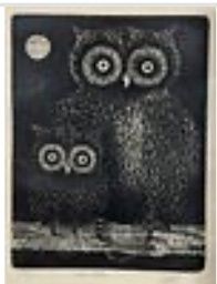 Mario Avati (French, b. 1921) Chats Huants 1961 (Hooting Cats) Engraving