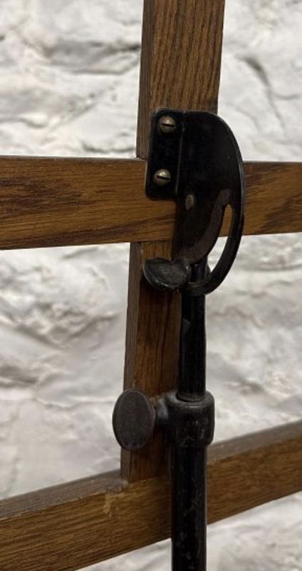 Music Ornate Stand Oak and Iron Antique