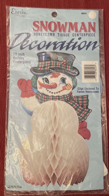 Eureka Paper Company Honeycomb Snowman