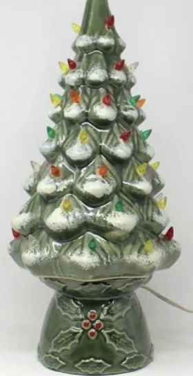 Christmas Tree, Lighted Ceramic Christmas Tree, Original Box, Vintage 17.5&quot;