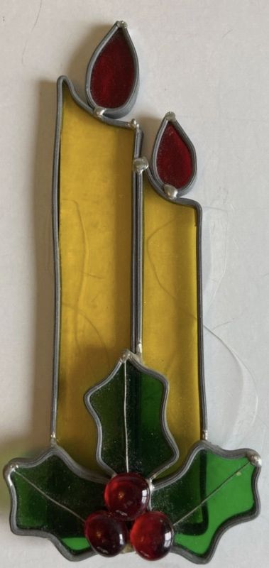 Vintage Stained Leaded Glass Christmas Variety EACH EACH EACH