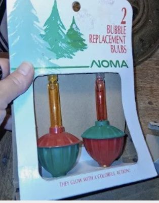Pair of Replacement NIB Christmas Bubble Lights
