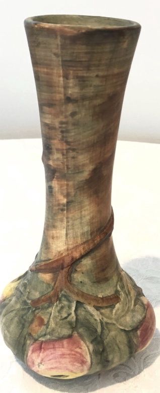 Antique Weller Baldin Apple Tree Vase 5.5&quot;