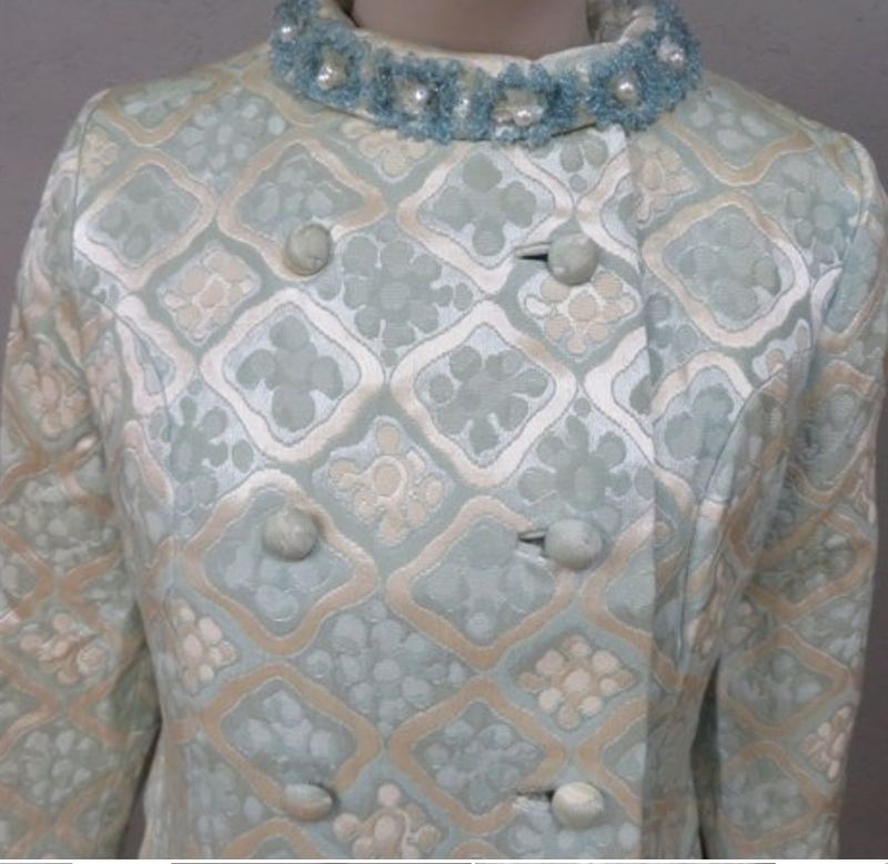 1960's Beaded Neck Dress and Coat