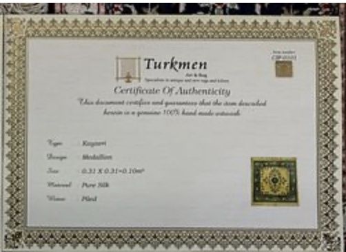 Silk Turkmen Kayseri Mat Medallion
