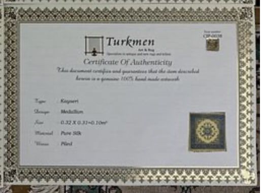 Silk Turkmen Kayseri Mat Medallion Teal