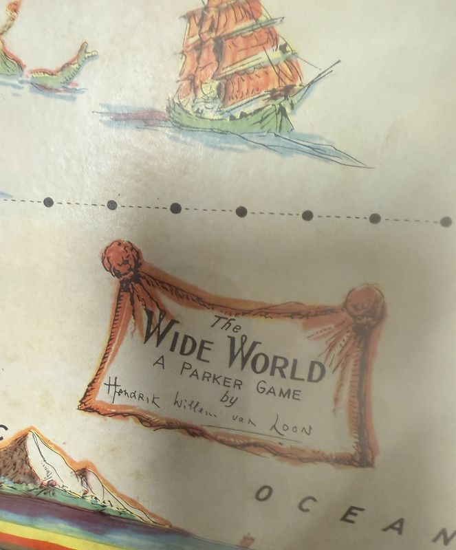 1933 Hendrik Van Loon's Wide World Game Board game Parker Brothers