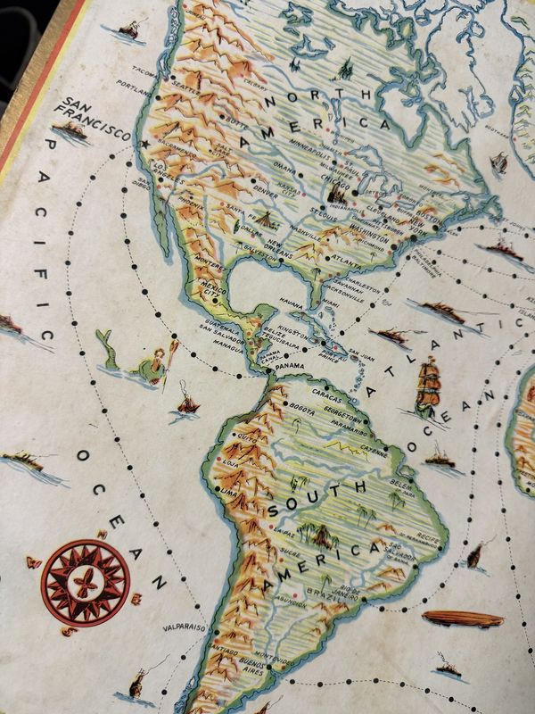 Hendrik Van Loon's Wide Worl Game Board game Parker Brothers