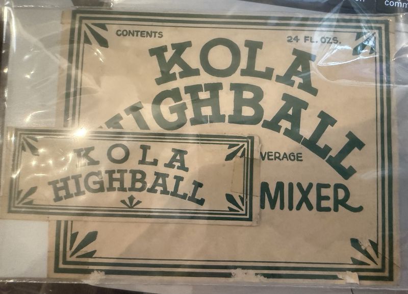 2 Pc Vintage soda pop bottle label KOLA HIGHBALL The Ideal Mixer unused new old stock