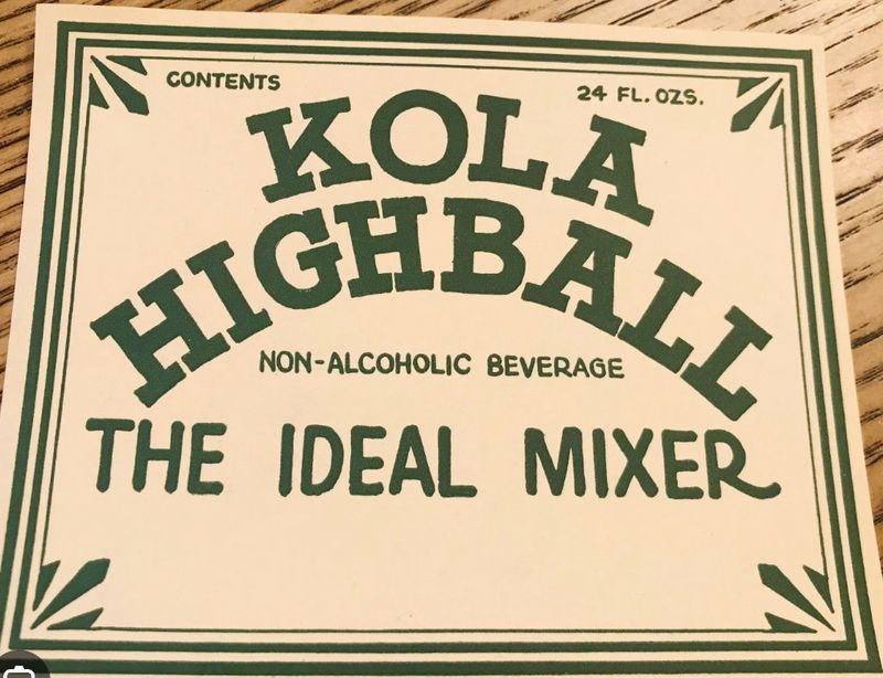 2 Pc Vintage soda pop bottle label KOLA HIGHBALL The Ideal Mixer unused new old stock
