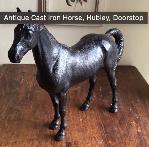 Horse Cast Iron Doorstop 1920’s-Antique