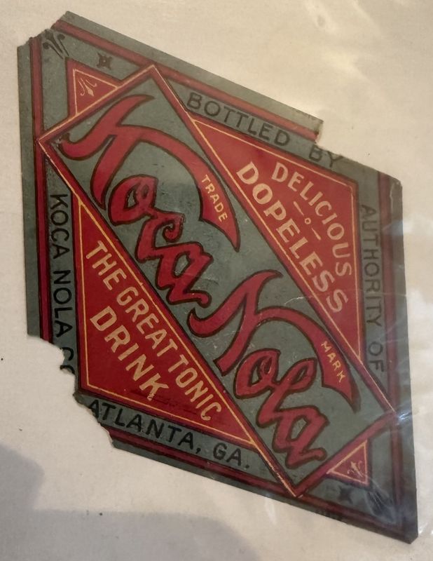 Antique Koca Nola Atlanta GA Georgia Bottle Paper Label “Delicious; Dopeless”